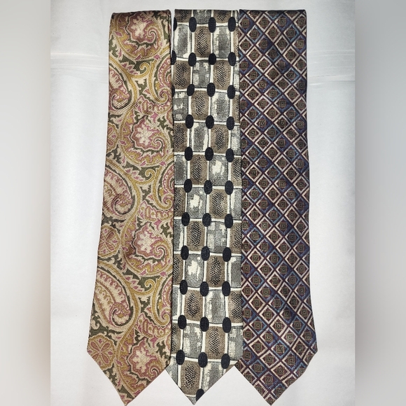 Pierre Balmain Silk Ties Set Of 3 Extra Long 100% Silk‎ - Picture 7 of 7